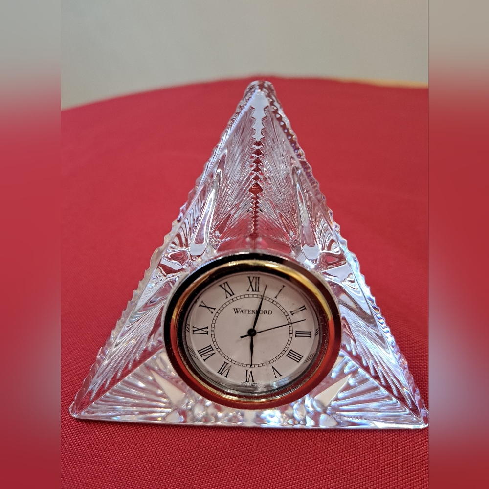 Vintage Waterford Clock Crystal Time Square. MOVT JAPAN